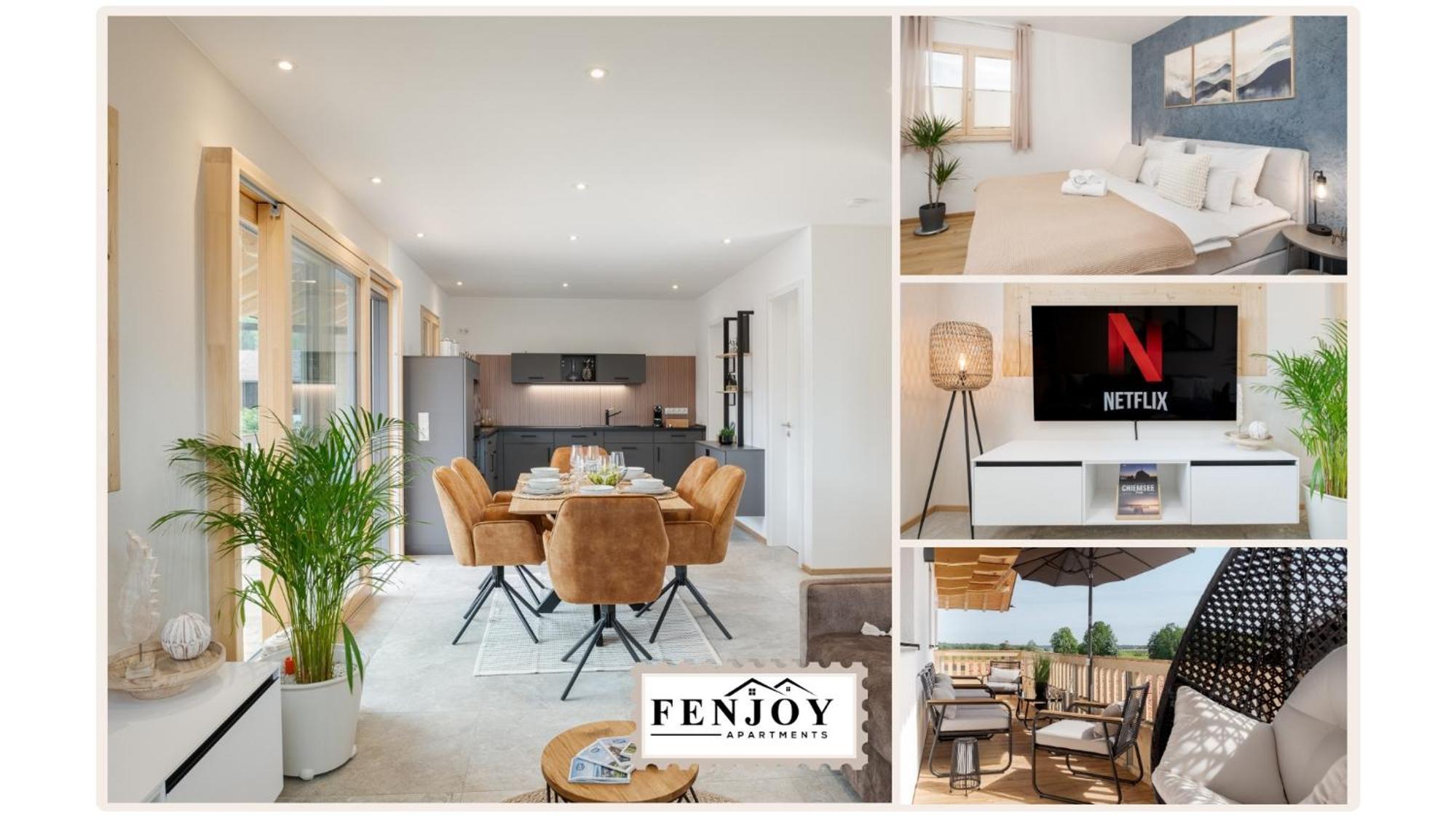 Fenjoy: Ferienapartment In Neubau / Balkon / Bbq Bernau am Chiemsee Exterior foto
